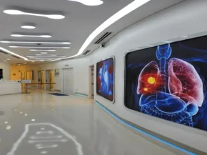  Interior view of an entry to the laboratory in Care1 Health Check clinic in Ho Chi Minh City-a leading provider of comprehensive health check services in Vietnam 