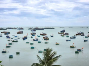  Famous fishing harbour in Mui Ne-a popular surfing and tourist destination in Vietnam 