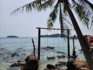  A swing on the beach in Phu Quoc Island, a popular holiday destination in Vietnam 