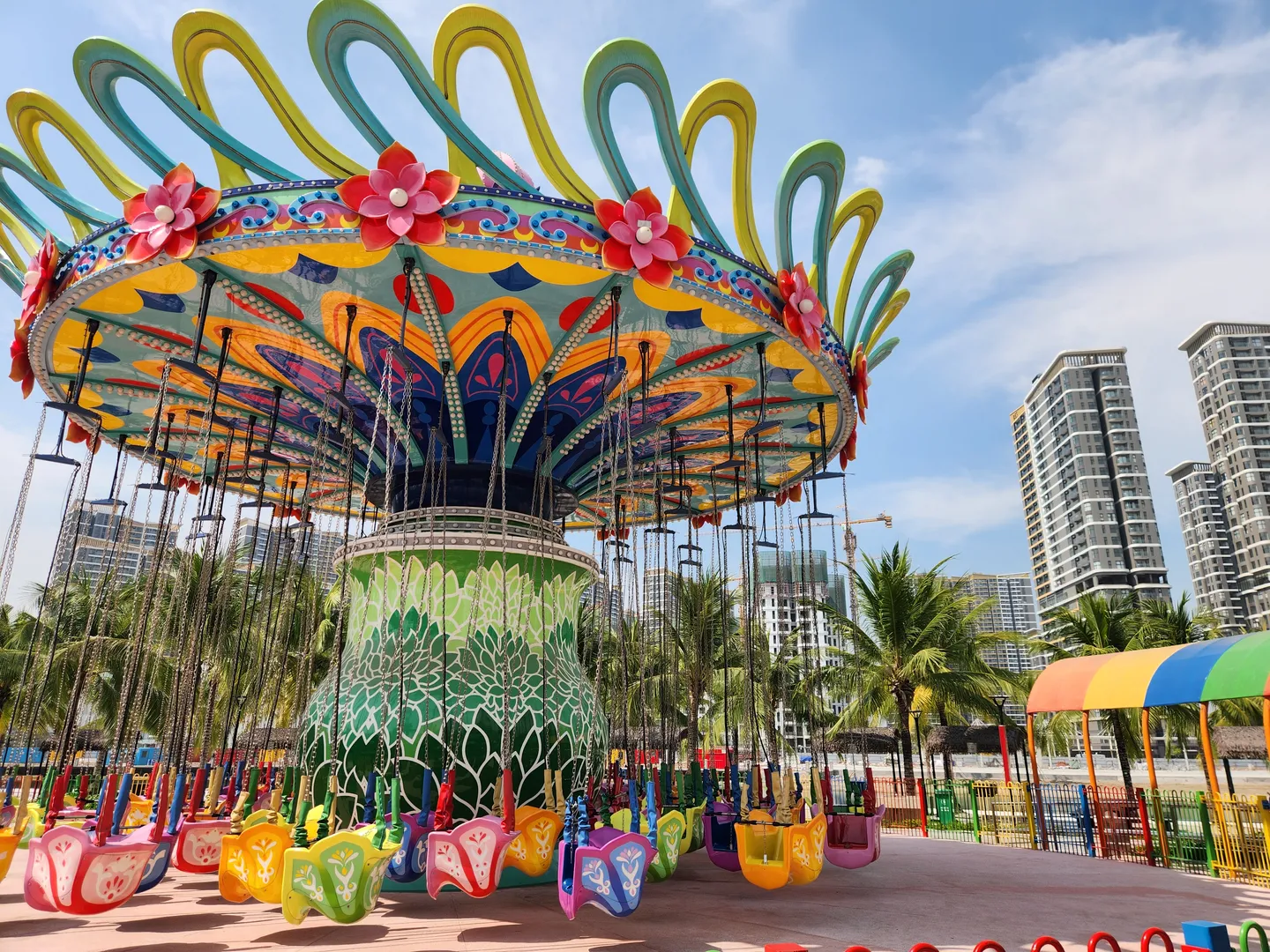  Image of a carousel in Grand Park in Ho Chi Minh City-a popular tourist destination in Vietnam 