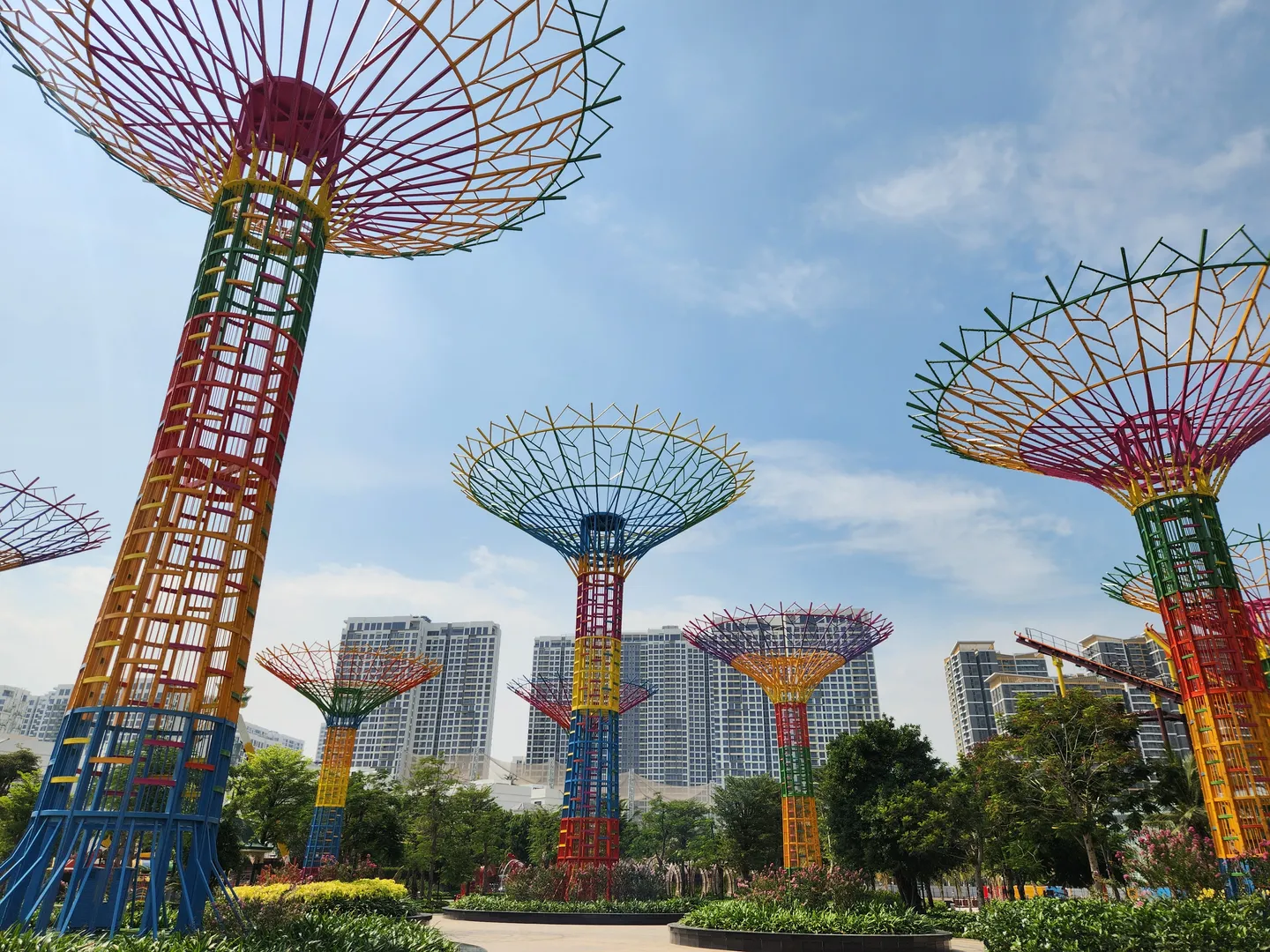  Image of entertainment installations in Grand Park in Ho Chi Minh City-a popular tourist destination in Vietnam 