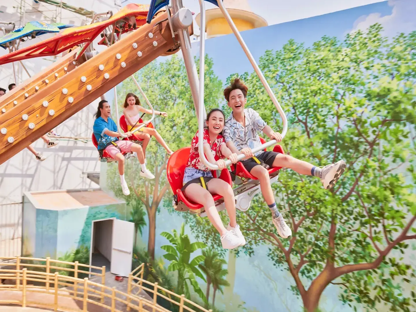  Carousel run happy moments in VinWonders Phu Quoc-a popular tourist destination in Phu Quoc Island in Vietnam 