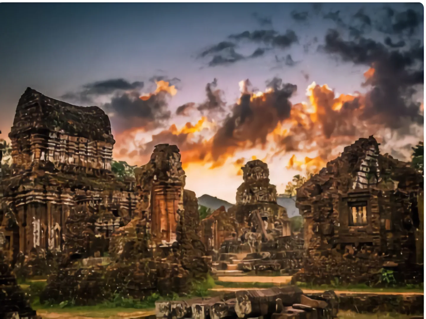 Ruins of My Son Sanctuary – a UNESCO heritage site near Hoi An, a popular holiday destination in Vietnam