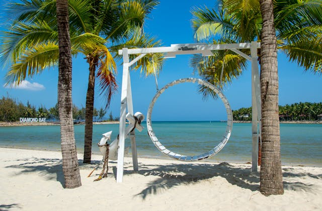Nha Trang coastal city in Vietnam with tropical beaches and turquoise water, a popular destination for travelers visiting Vietnam with Dentamed Holidays